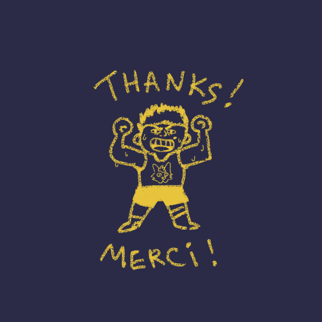 smiling teethy character