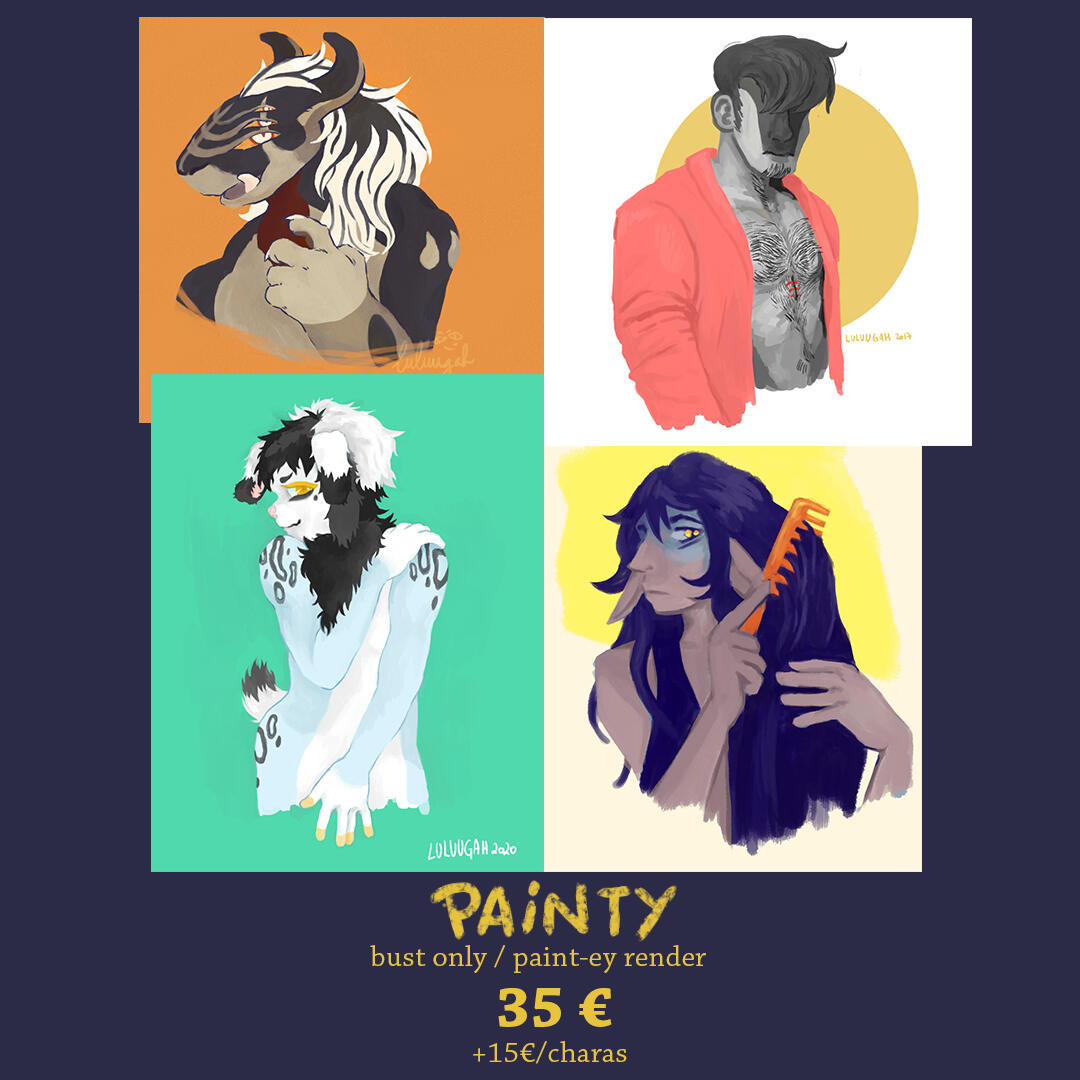 collection of painty illustrations